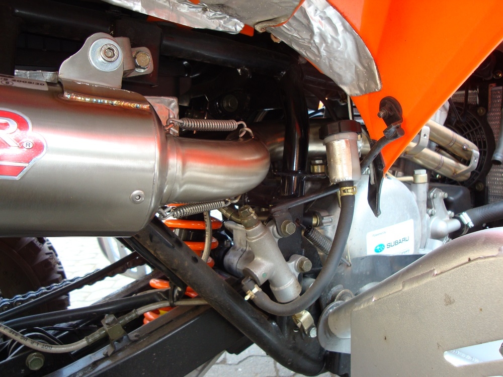 Exhaust compatible with Adly 500 Hurricane S 2005-2021, Deeptone Atv, Homologated legal full system exhaust, including removable db killer 