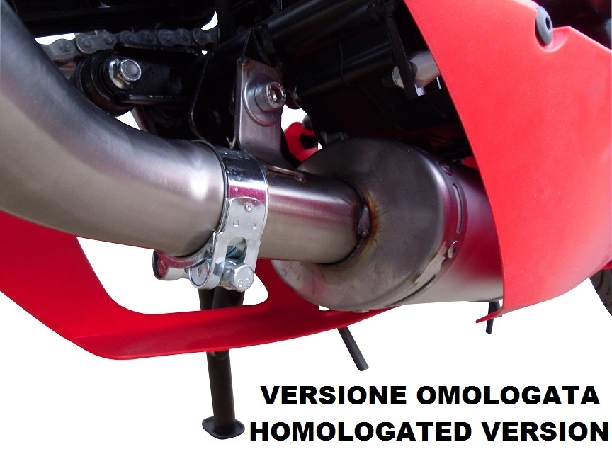 Exhaust compatible with Aprilia RS 4 125 2011-2016, Deeptone Inox, Homologated legal full system exhaust, including removable db killer and catalyst 