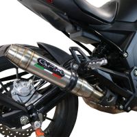Exhaust compatible with Benelli 502 C 2019-2020, Deeptone Inox, Homologated legal slip-on exhaust including removable db killer and link pipe 