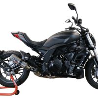 Exhaust compatible with Benelli 502 C 2021-2024, M3 Inox , Homologated legal slip-on exhaust including removable db killer and link pipe 