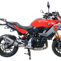 Exhaust compatible with Bmw F 900 XR-R 2020-2025, GP Evo4 Titanium, Homologated legal slip-on exhaust including removable db killer and link pipe 