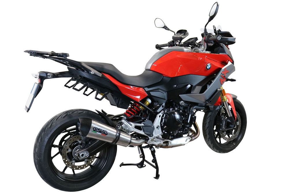 Exhaust compatible with Bmw F 900 XR-R 2020-2025, GP Evo4 Titanium, Homologated legal slip-on exhaust including removable db killer and link pipe 