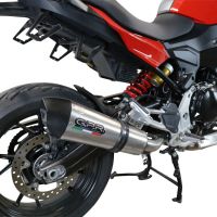 Exhaust compatible with Bmw F 900 XR-R 2020-2025, GP Evo4 Titanium, Homologated legal slip-on exhaust including removable db killer and link pipe 