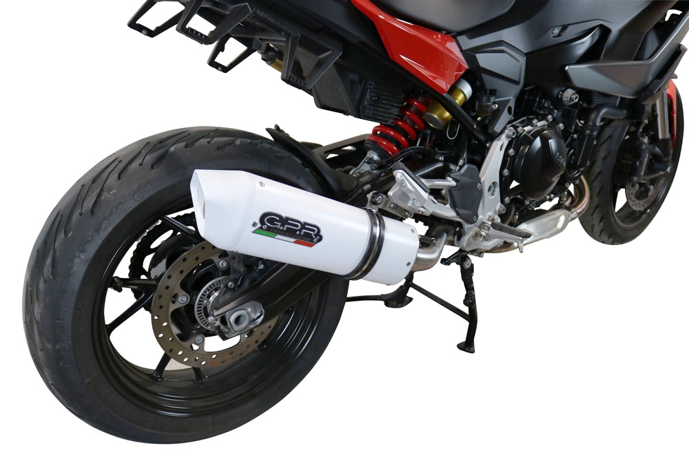 Exhaust compatible with Bmw F 900 XR-R 2020-2025, Albus Evo4, Homologated legal slip-on exhaust including removable db killer and link pipe 