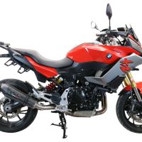 Exhaust compatible with Bmw F 900 XR-R 2020-2025, GP Evo4 Poppy, Homologated legal slip-on exhaust including removable db killer and link pipe 