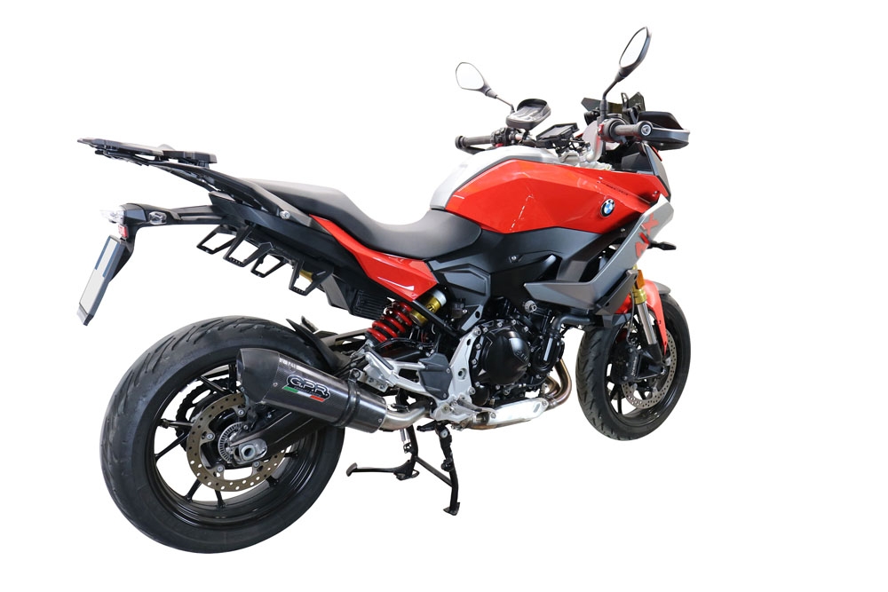 Exhaust compatible with Bmw F 900 XR-R 2020-2025, GP Evo4 Poppy, Homologated legal slip-on exhaust including removable db killer and link pipe 
