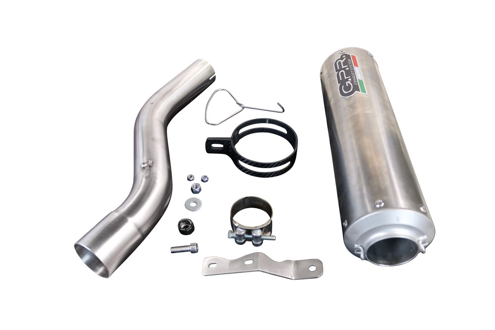 GPR exhaust compatible with  Bmw F 900 XR-R 2020-2024, M3 Inox , Homologated legal slip-on exhaust including removable db killer and link pipe 