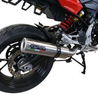 GPR exhaust compatible with  Bmw F 900 XR-R 2020-2024, M3 Inox , Homologated legal slip-on exhaust including removable db killer and link pipe 