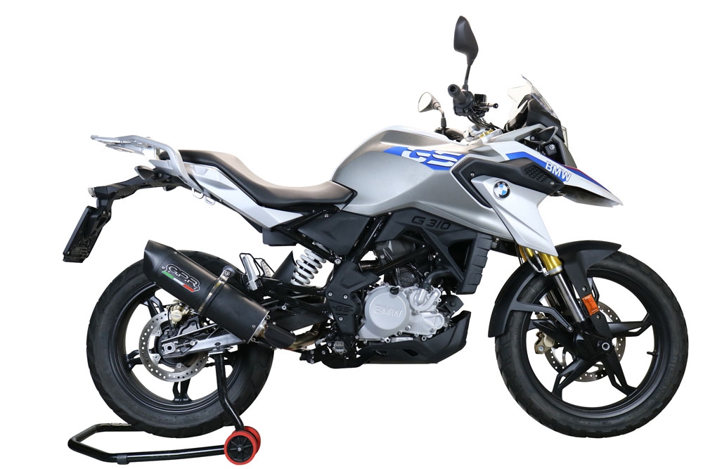 Exhaust compatible with Bmw G 310 Gs 2017-2021, Furore Evo4 Nero, full system exhaust legal for UK and non-EU countries including removable db killer 