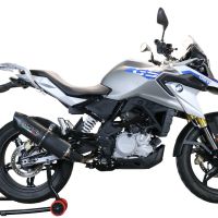 Exhaust compatible with Bmw G 310 Gs 2017-2021, Furore Evo4 Nero, full system exhaust legal for UK and non-EU countries including removable db killer 