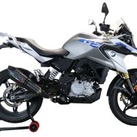 Exhaust compatible with Bmw G 310 Gs 2017-2021, GP Evo4 Poppy, Homologated legal full system exhaust, including removable db killer and catalyst 