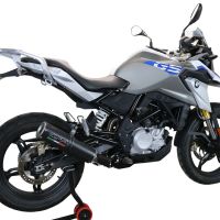 Exhaust compatible with Bmw G 310 Gs 2022-2024, M3 Black Titanium, Homologated legal full system exhaust, including removable db killer and catalyst 