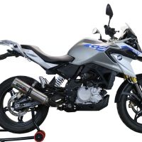 Exhaust compatible with Bmw G 310 Gs 2017-2021, M3 Titanium Natural, Homologated legal full system exhaust, including removable db killer and catalyst 