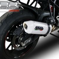 Exhaust compatible with Bmw S 1000 XR -M 2015-2016, Albus Ceramic, Homologated legal slip-on exhaust including removable db killer and link pipe 