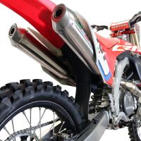 Exhaust compatible with Honda Crf 450 R-RX 2020-2020, Pentacross FULL Titanium, Racing full system exhaust, including dual silencers, removable db killers/spark arrestors 