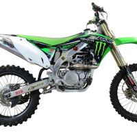 Exhaust compatible with Kawasaki Kx 450 F 2012-2015, Pentacross Inox, Racing full system exhaust, including removable db killer/spark arrestor 