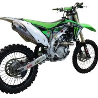 Exhaust compatible with Kawasaki Kx 450 F 2012-2015, Pentacross Inox, Racing full system exhaust, including removable db killer/spark arrestor 