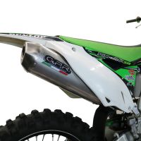 Exhaust compatible with Kawasaki Kx 450 F 2012-2015, Pentacross Inox, Racing full system exhaust, including removable db killer/spark arrestor 
