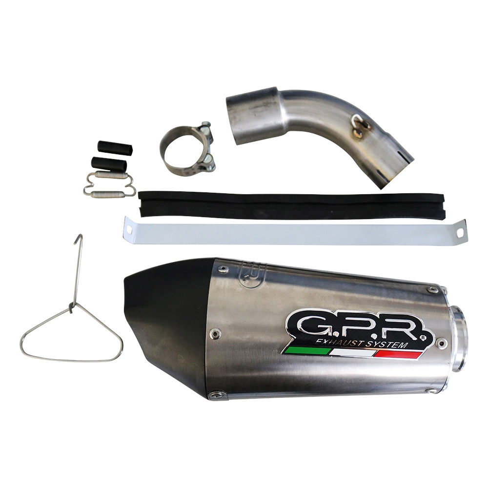 Exhaust compatible with Ktm Adventure 390 2020-2020, GP Evo4 Titanium, Homologated legal slip-on exhaust including removable db killer and link pipe 