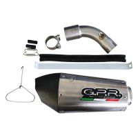 Exhaust compatible with Ktm Adventure 390 2020-2020, GP Evo4 Titanium, Homologated legal slip-on exhaust including removable db killer and link pipe 