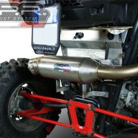 Exhaust compatible with Polaris Rzr XP 1000 2014-2023, Power Bomb, Homologated legal slip-on exhaust including removable db killer and link pipe 