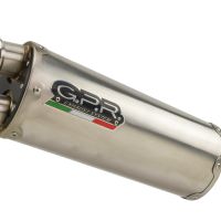Exhaust compatible with Cf Moto 800 Mt Touring 2022-2024, Dual Titanium, Homologated legal slip-on exhaust including removable db killer and link pipe 