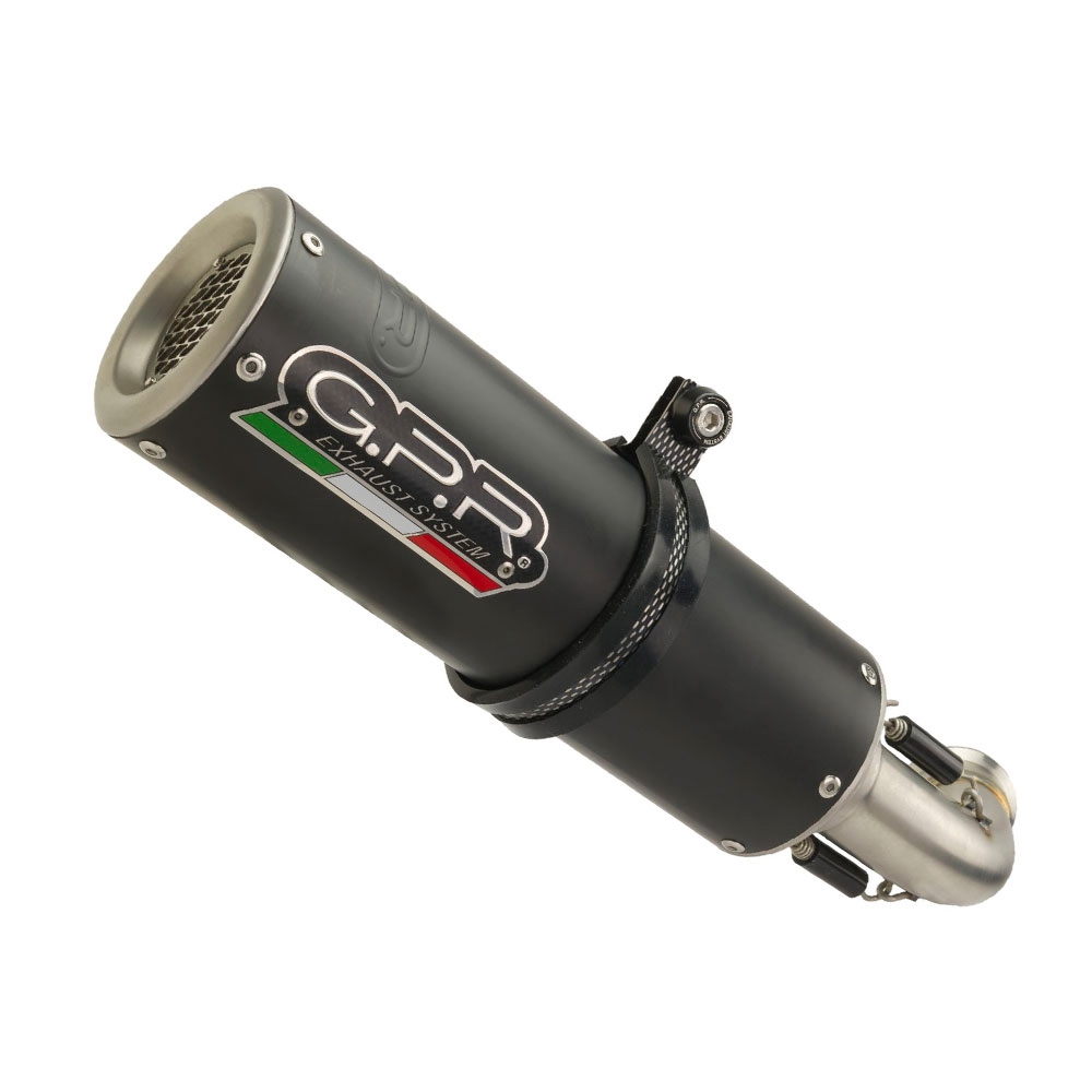 Exhaust compatible with Yamaha Mt 125 2021-2025, M3 Black Titanium, full system exhaust legal for UK and non-EU countries including removable db killer 
