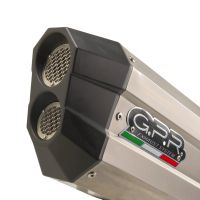 Exhaust compatible with Bmw R 1250 Gs -Adventure 2021-2024, Hyper Sonic Titanium, Homologated legal slip-on exhaust including removable db killer and link pipe 