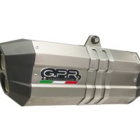 Exhaust compatible with Bmw R 1250 Gs -Adventure 2021-2024, Hyper Sonic Titanium, Homologated legal slip-on exhaust including removable db killer and link pipe 