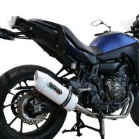 Exhaust compatible with Yamaha Tracer 7 GT 2020-2024, Albus Ceramic, full system exhaust legal for UK and non-EU countries including removable db killer 