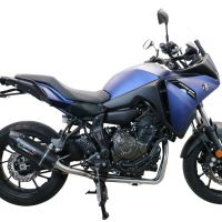 Exhaust compatible with Yamaha Tracer 7 2021-2024, Furore Nero, full system exhaust legal for UK and non-EU countries including removable db killer 