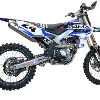 Exhaust compatible with Yamaha WR 250 F 2020-2024, Pentacross Inox, Racing full system exhaust, including removable db killer 