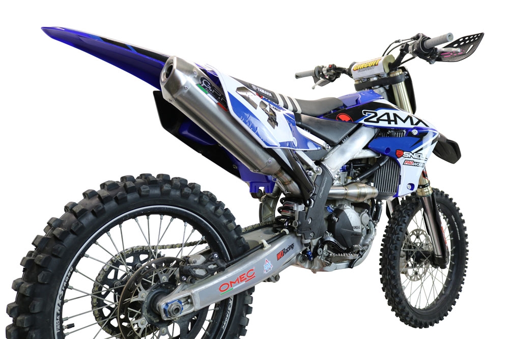 Exhaust compatible with Yamaha WR 250 F 2020-2024, Pentacross Inox, Racing full system exhaust, including removable db killer 