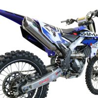 Exhaust compatible with Yamaha WR 250 F 2020-2024, Pentacross Inox, Racing full system exhaust, including removable db killer 
