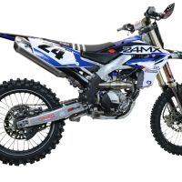 Exhaust compatible with Yamaha WR 250 F 2020-2024, Pentacross FULL Titanium, Racing full system exhaust, including removable db killer 