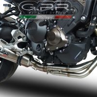 Exhaust compatible with Yamaha Mt-09 2017-2020, GP Evo4 Titanium, Homologated legal full system exhaust, including removable db killer and catalyst 