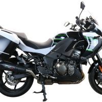 Exhaust compatible with Kawasaki Versys 1000 I.E. 2019-2020, GP Evo4 Poppy, Homologated legal slip-on exhaust including removable db killer and link pipe 