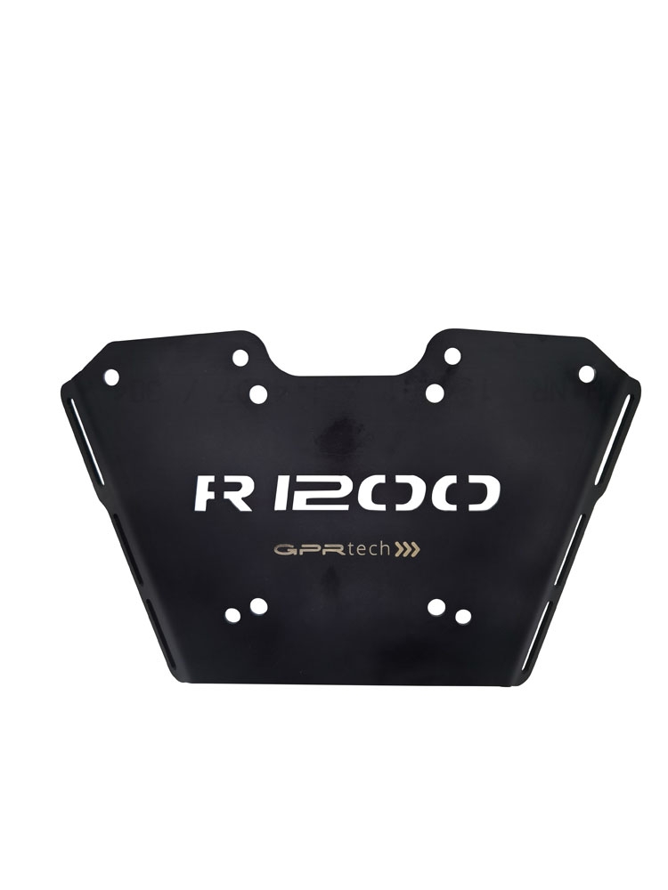GPR TECH compatible with  Bmw R 1200 R-Lc 2017/2019 e4 GPR TECH Specific fitting plate Top Case ALPITECH 35 LT compatible with original luggage rack,stainless steel made with 4 anchor points