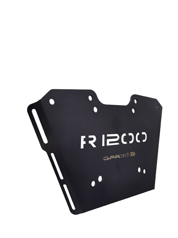 GPR TECH compatible with  Bmw R 1200 R-Lc 2017/2019 e4 GPR TECH Specific fitting plate Top Case ALPITECH 35 LT compatible with original luggage rack,stainless steel made with 4 anchor points