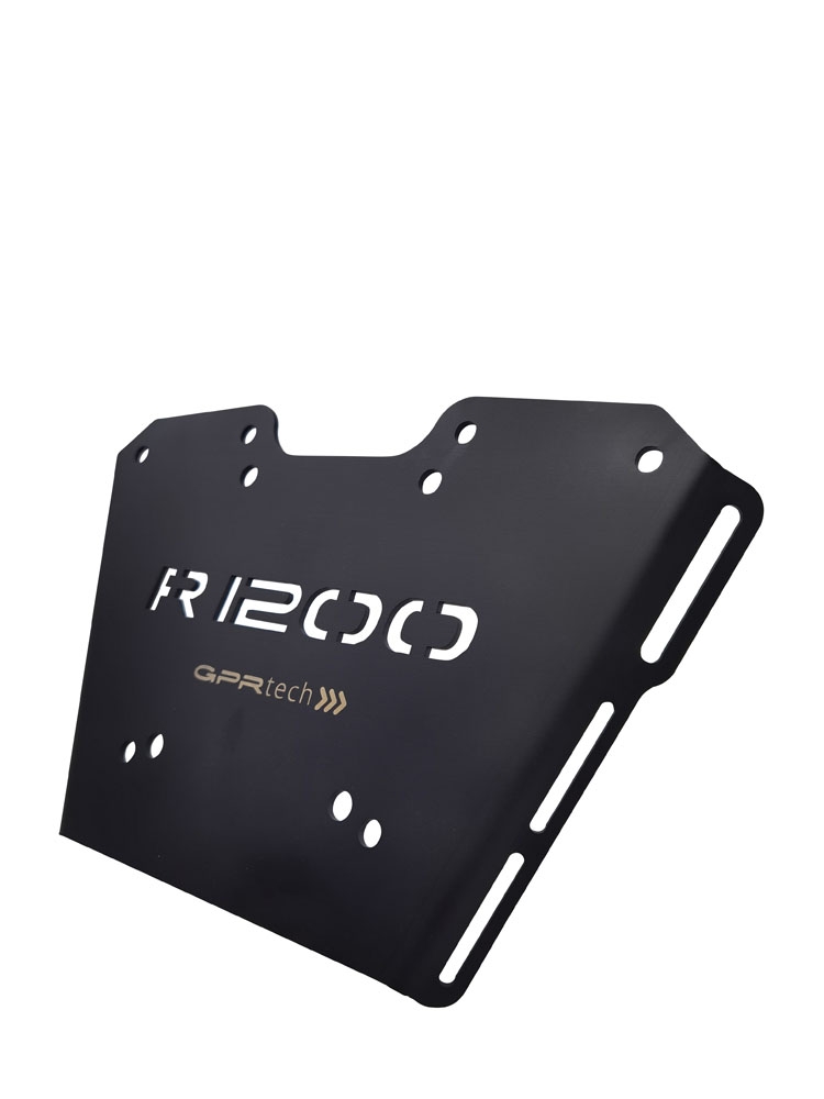 GPR TECH compatible with  Bmw R 1200 R-Lc 2017/2019 e4 GPR TECH Specific fitting plate Top Case ALPITECH 35 LT compatible with original luggage rack,stainless steel made with 4 anchor points