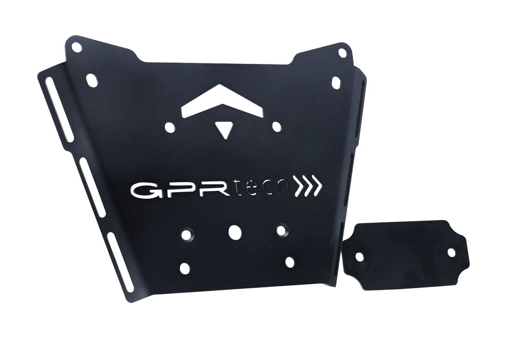GPR TECH compatible with  Bmw R 1200 Rt Lc 2014/2016 GPR TECH Specific fitting plate Top Case ALPITECH 55 LT compatible with original luggage rack,stainless steel made with 4 anchor points