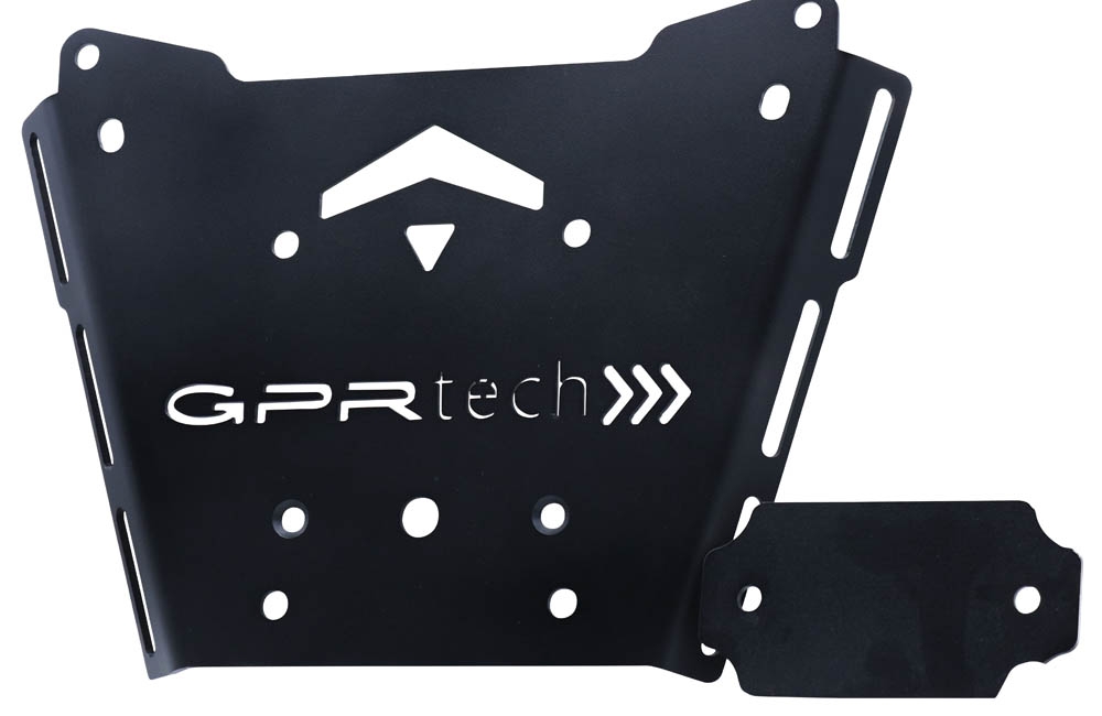 GPR TECH compatible with  Bmw R 1200 Rt Lc 2014/2016 GPR TECH Specific fitting plate Top Case ALPITECH 55 LT compatible with original luggage rack,stainless steel made with 4 anchor points