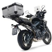 Exhaust compatible with Zontes 350 T1 ADV 2022-2024, Powercone Evo, Homologated legal slip-on exhaust including removable db killer and link pipe 
