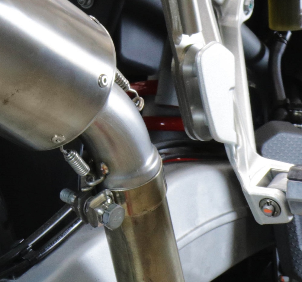 Exhaust compatible with Aprilia Tuareg 660 2021-2024, GP Evo4 Titanium, Homologated legal slip-on exhaust including removable db killer and link pipe 