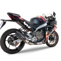 Exhaust compatible with Aprilia RS 457 2024-2025, GP Evo4 Black Titanium, Homologated legal full system exhaust, including removable db killer and catalyst 