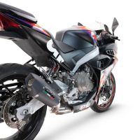 Exhaust compatible with Aprilia RS 457 2024-2025, GP Evo4 Black Titanium, Homologated legal full system exhaust, including removable db killer and catalyst 