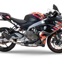 GPR exhaust compatible with  Aprilia RS 457 2024-2025, M3 Black Titanium, Homologated legal full system exhaust, including removable db killer and catalyst 