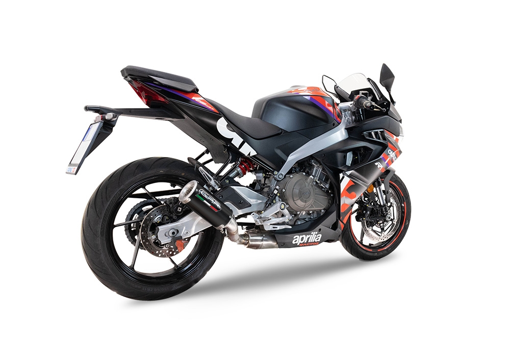 GPR exhaust compatible with  Aprilia RS 457 2024-2025, M3 Black Titanium, Homologated legal full system exhaust, including removable db killer and catalyst 