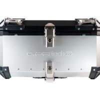 GPR TECH TOP CASE ALPI-TECH 55 LT SILVER Top case in aluminum,including soft backrest, silver color with universal plate  Capacity 55 LT.
