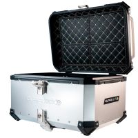 GPR TECH TOP CASE ALPI-TECH 55 LT SILVER Top case in aluminum,including soft backrest, silver color with universal plate  Capacity 55 LT.